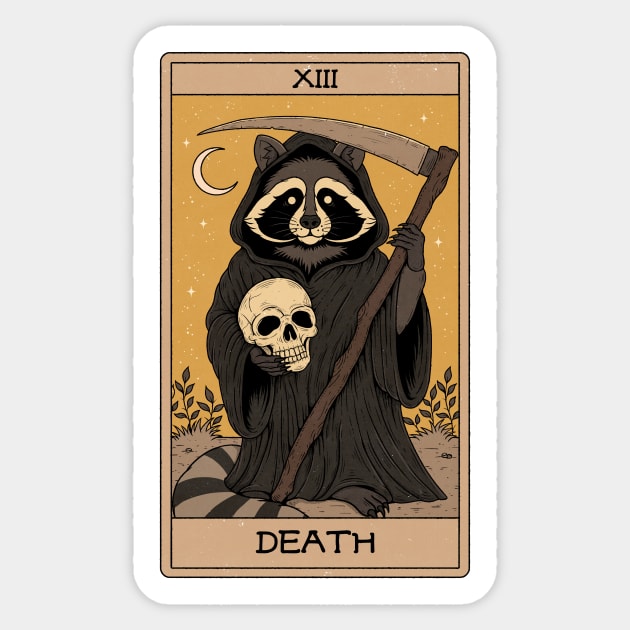 Death - Raccoons Tarot Sticker by thiagocorrea